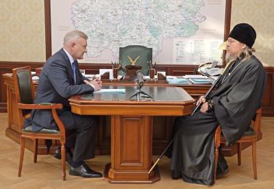 Губернатор Олег Ковалёв и митрополит Рязанский и Михайловский Марк